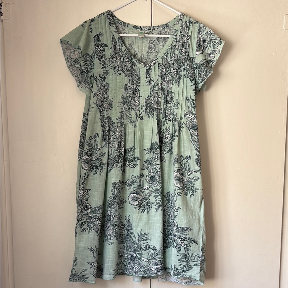 Aventura Floral Print Green Dress